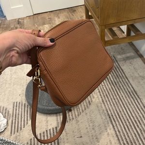 Barely used leather crossbody by quince.